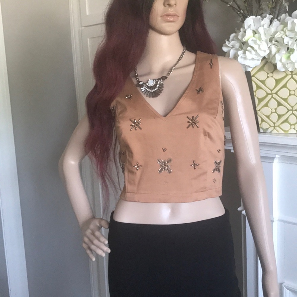  Free People Embellished Crop Top